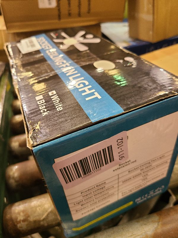 Photo 1 of 2Pack Socket Fan Light, LED Socket Ceiling Fans with Lights and Remote, 18 Inch Low Profile Screw in Ceiling Fan Light, Dimmable 3000-6500K Fan Light Bulb for Bedroom, Kitchen, Laundry Room, Garage