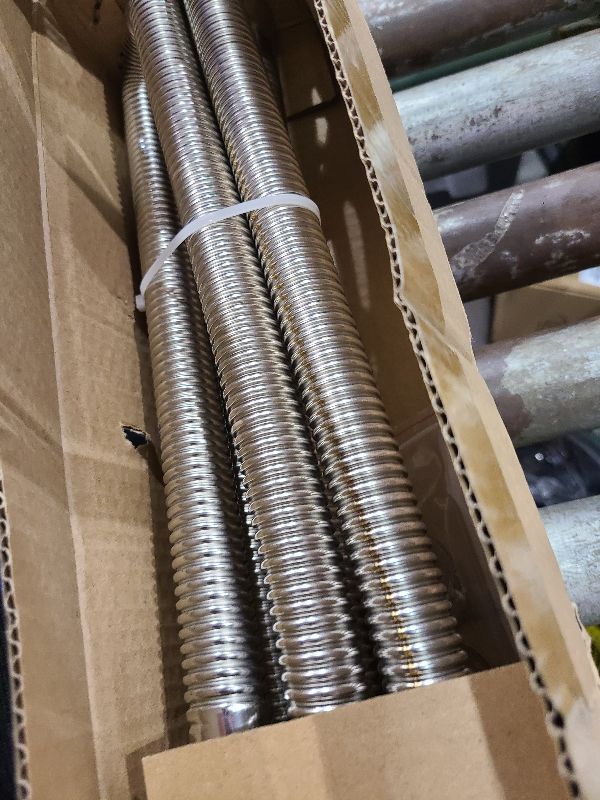 Photo 1 of 1 inch Stainless Steel Exhaust Hose, 78.7" Flexible Exhaust Pipe,Diesel Heater Flexible Exhaust Tubing with 2 Hose Clamps Generator Exhaust Hose Parking Air Heater Fuel Tank Diesel Gas