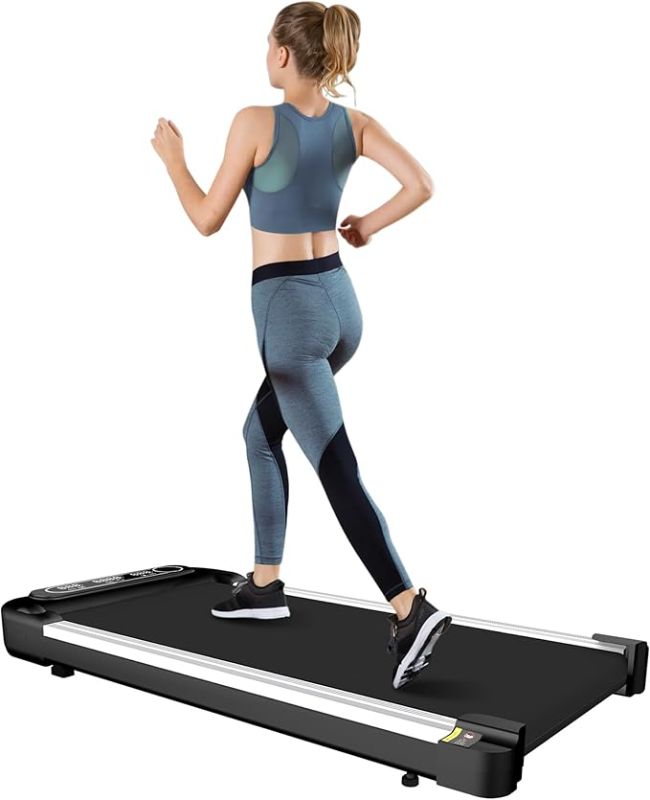 Photo 1 of **MSRP 139.99** Under Desk Treadmill for Home Small, 2.5HP Portable Electric Treadmills for Small Space, Home Small Treadmill with Remote Control, Compact Walking Pad Treadmills, 220LBS Capacity