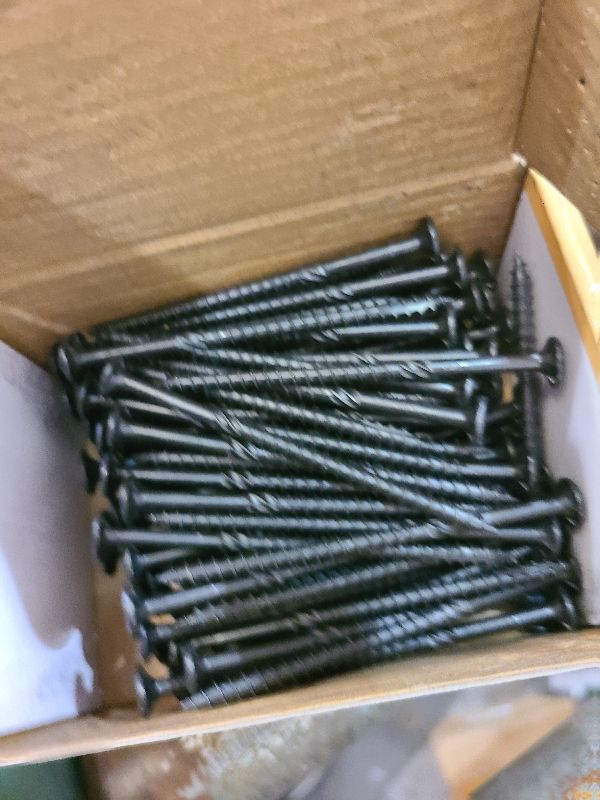 Photo 1 of #10 x3-1/2 Deck Screws, 108Pcs Star Drive Wood Screws, Rust Resistant Timber Screws for Timber/Log/Landscaping Wood, T25 Star Bit Included, Black