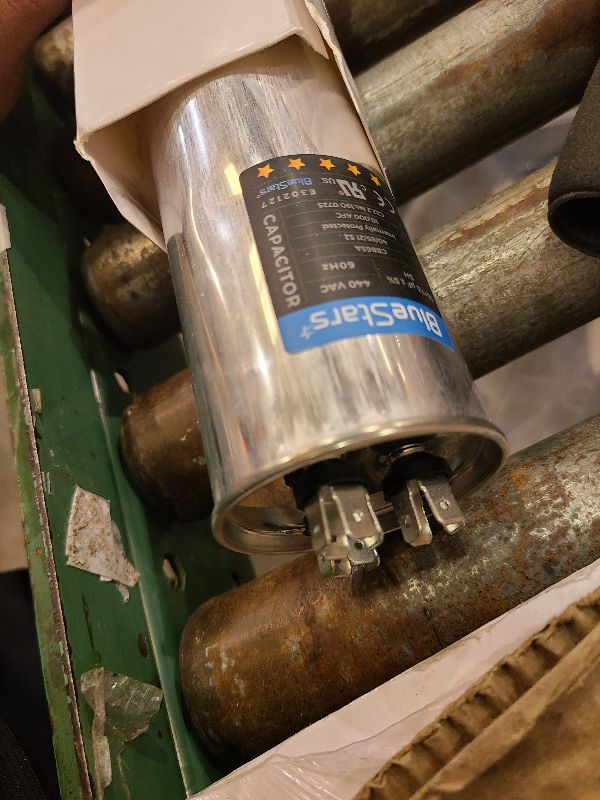 Photo 1 of [2025 Updated] BlueStars 50/7.5 uF 50+7.5 MFD ±5% 370 or 440 Volt AC CBB65 CBB65B Dual Run Round Capacitor - Air Conditioner Capacitor for AC Unit Fan Motor Start, Heat Pump, Condenser Straight Cool