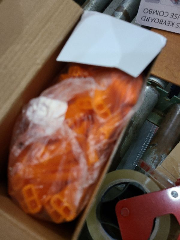 Photo 1 of 100 Pieces Emergency Whistles with Lanyard Safety Survival Whistles Loud Blast for Safety Camping Hiking Boating Hunting Survival Rescue Signaling(Orange)