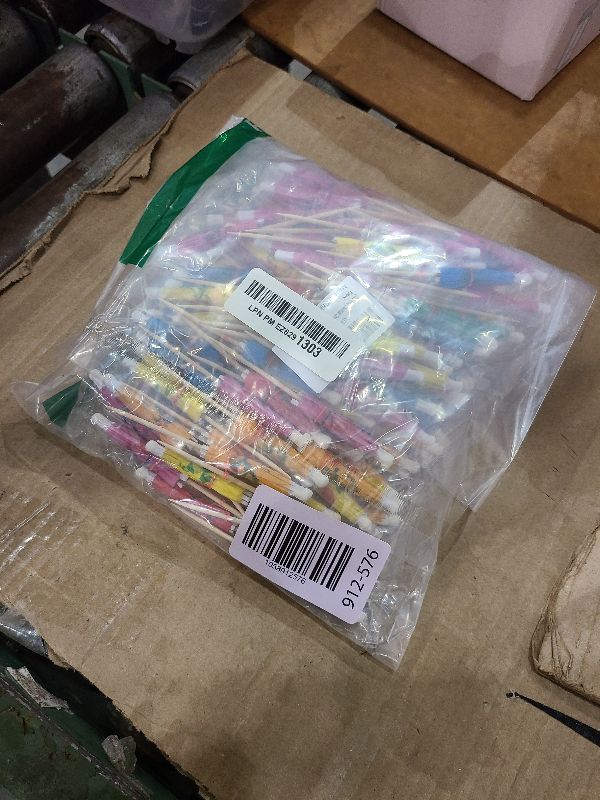 Photo 1 of [200 Pcs] Cocktail Drink Umbrella Picks Toothpicks - Colorful Paper Toothpicks Cocktail Umbrellas for Luau Parasols Hawaiian Tiki Party Decorations