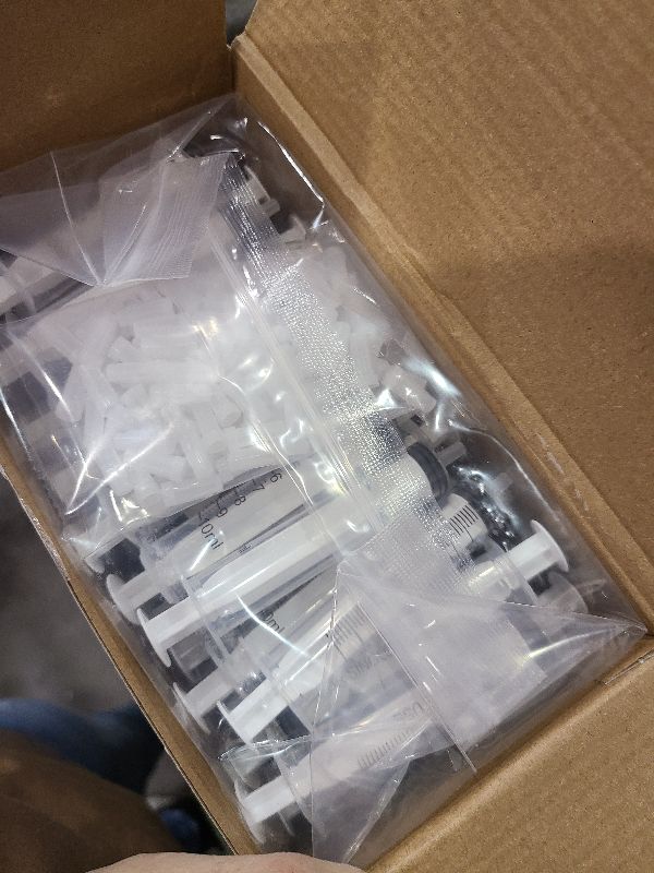 Photo 1 of 100 Pack 10ml Syringes with Cap, Luer Slip Tip, 10cc syringe Whole Pack Bulk Sterile Sealed, No Needle