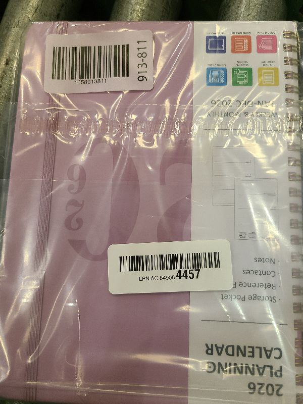 Photo 1 of 2026 Planner, Weekly and Monthly Calendar Agenda Book, Jan 2026 - Dec 2026, Hardcover Planning Academic Planner for Office School Supplies and Desk Accessories - A5 (6.3'' x 8.5'')