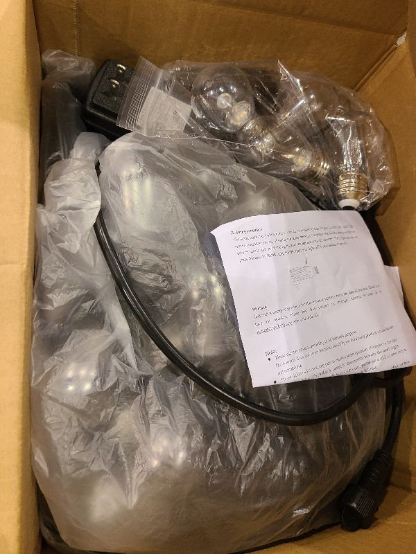 Photo 1 of 2-Pack 3 Color Dimmable LED Outdoor String Lights for Patio with Remotes, 96FT Waterproof Hanging Lights with Shatterproof Edison Bulbs for Bistro Backyard-Warm White/Nature White/Daylight White