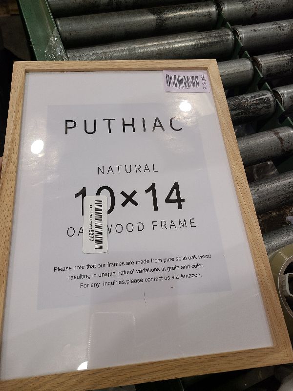 Photo 1 of 10x14 Oak Wood Picture Frame - 10"x14" Poster Frames for Wall, 10x14 Picture Frames for Wall, 10 x 14 Picture Frames, 10 x 14 Frames for Wall(1 Pack, Beige)