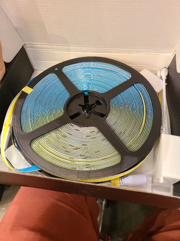 Photo 1 of 100FT COB Led Strip Lights, Uniform 6500K COB Rope Light,Bright Daylight White lights,High Density,App/Remote Control,Indoor 24V Cuttable Cabinet Lights for Bedroom,Bookshelf,Showcase,Kitchen