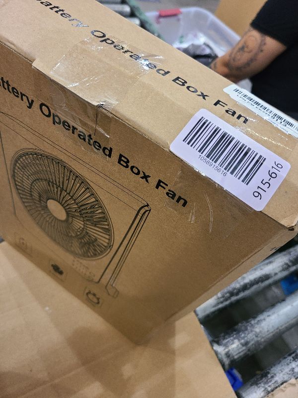 Photo 1 of 20000mAh Rechargeable Fan for Camping - 55h Super Long Last Battery Operated Fan, 10" Square Table Fan with Timer, 210° Pivot 4 Powerful Speed for Travel Outdoor Emergency Hurricane Power Outage