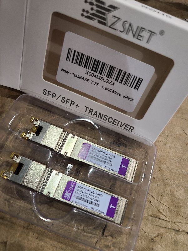 Photo 1 of 10GBASE-T SFP+ to RJ45 Transceiver, 10G Copper SFP+ to Ethernet Module Compatible with Cisco SFP-10G-T-S, Ubiquiti UniFi UF-RJ45-10G, Mikrotik S+RJ10, Meraki , Netgear, D-Link and More, 2 Pack