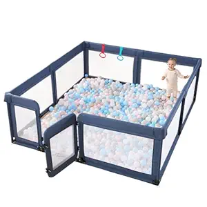 Photo 1 of **MSRP 39.99**Baby Playpen 25x11 Inch, Playpen for Babies and Toddlers, Play Pen Indoor & Outdoor Active Center, Sturdy Safety Playard with Anti Slip Suction Cups, Skin-Friendly Fabric, Large Space Baby Fence