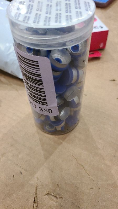 Photo 1 of 13mm Blue Flip Top Caps-100 Pcs Aluminum-Plastic Blue Caps for Glass Vial