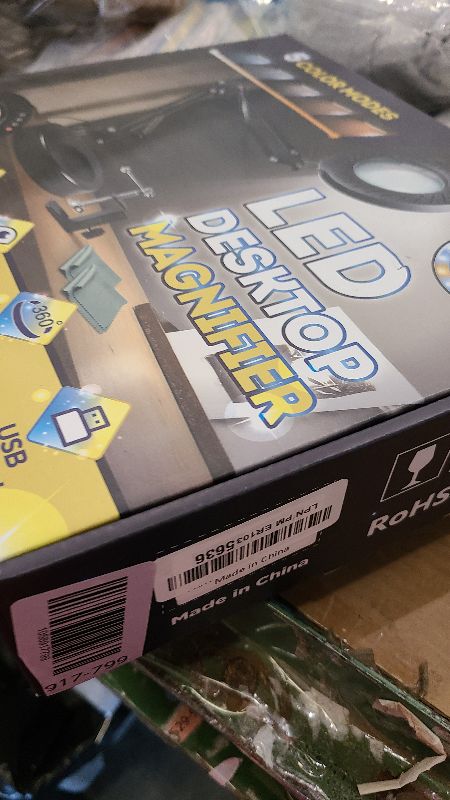 Photo 1 of 12X Magnifying Glass with Light and Stand, 144 LEDs Brightest Desktop Magnifying Lamp, 10 Dimmable Brightness 5 Color Modes, Hands Free Metal Desk Lamp for Craft Reading Painting Hobby Close Work