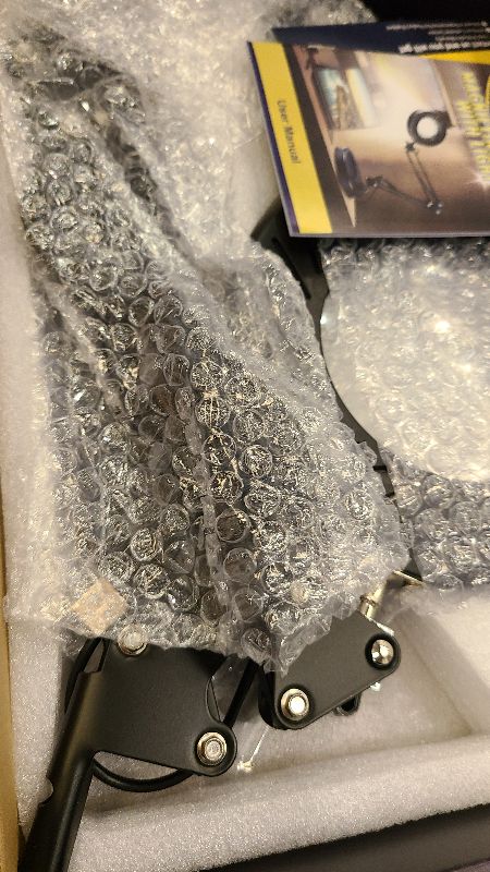 Photo 1 of 12X Magnifying Glass with Light and Stand, 144 LEDs Brightest Desktop Magnifying Lamp, 10 Dimmable Brightness 5 Color Modes, Hands Free Metal Desk Lamp for Craft Reading Painting Hobby Close Work