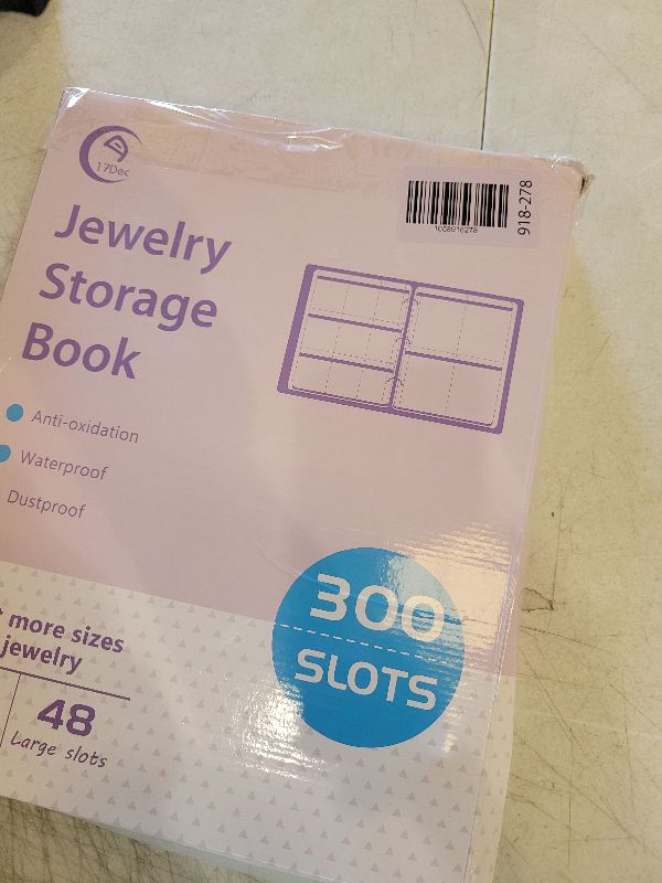Photo 1 of 17Dec Large Transparent Jewelry Storage Book with 300 Pockets and 50 Jewelry Pouches,Travel Jewelry Organizer and Storage,Jewelry Binder Organizer for Earring,Bracelet,Necklace