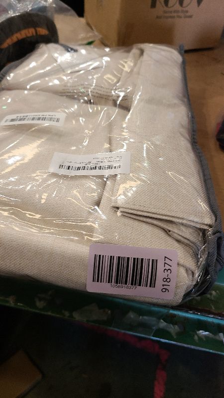 Photo 1 of 100% Blackout Shield Linen Blackout Curtains for Bedroom 96 Inches Long, Back Tab/Rod Pocket Living Room Drapes, Thermal Insulated Blackout Curtains 2 Panels Set, 50" W x 96" L,Cream