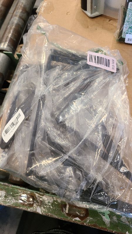 Photo 1 of 16 Pack L8 x H 6" Black Heavy Duty Shelf Brackets with Screws Metal Shelf Brackets Shelf Support Angle Brackets for Shelves L Brackets Heavy Duty Floating Shelf