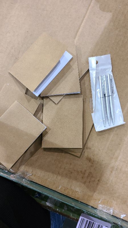 Photo 1 of 24 Pcs Mini Pocket Notebook Set, 2.5" x 4" Small Kraft Notebook Ballpoint Pen Bulk, Tiny Blank Paper, Mini Journal Sketchbooks Composition for Men Woman School Office Travel Gifts(Kraft Color)
