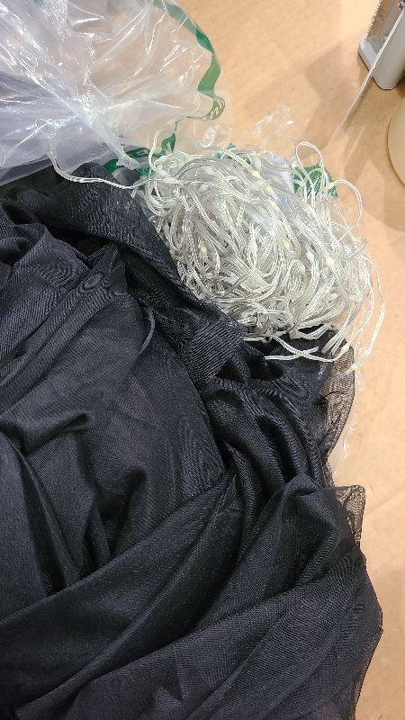 Photo 1 of 10ft x 10ft Black Tulle Photo Backdrop Curtain with Lights String for Parties Sheer Black Curtain Backdrop for Birthday Party Baby Shower Wedding Photo Booth Photography Background Decorations