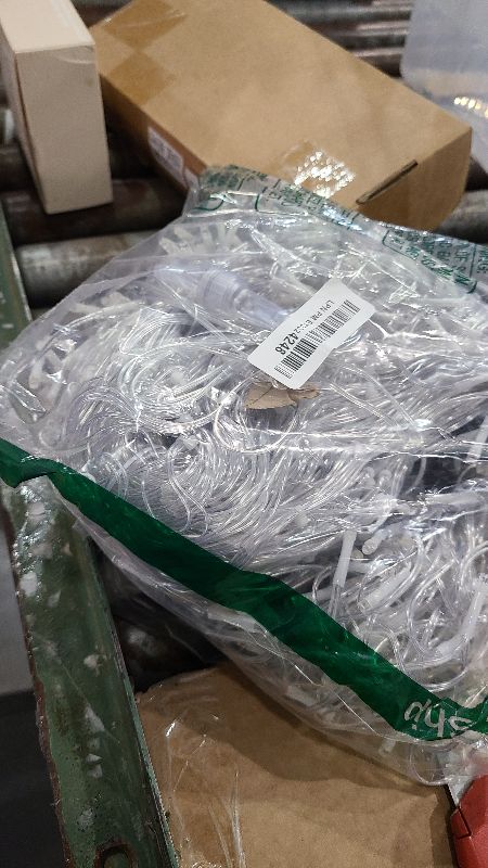 Photo 1 of 132ft Icicle Lights for Outside - 1280 LED Warm White Twinkle Lights with 240 Drops, 8 Modes Plug in Waterproof Timer Memory. Cannot be Extended. The Plug is in the Middle (66ft+66ft)