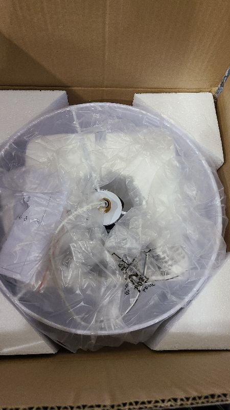 Photo 1 of 13" Semi Flush Mount Ceiling Light Fixture, 3-Light Gold Drum Light Fixture, Modern Close to Ceiling Light with White Fabric Shade Lamps for Bedroom Living Room Kitchen Hallway Entryway