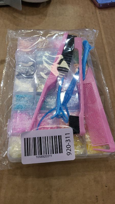 Photo 1 of 28 Colors Rubber Bands with 8 Hair Styling Tools, 1500 Pcs Colorful Elastic Ties Small Rubber Bands Baby Toddler Ties for Girls Hair Accessories Christmas Gifts