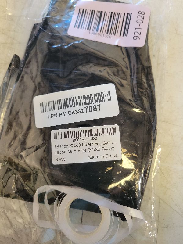 Photo 1 of 16 Inch XOXO Letter Foil Balloons Banner Wedding Engagement Valentines Day Marriage Bridal Shower Birthday Party Decor Balloon Multicolor (XOXO BLACK)