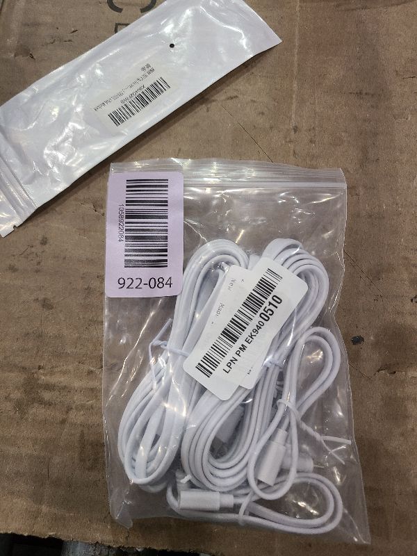 Photo 1 of 2-Pack 10ft Power Extension Cable Compatible with Wyze Cam v4, Wyze Cam Pan v3, Wyze OG, v3 and v3 Pro Security Cameras - 3m Long Flat USB to Micro USB Charging Cord with L-Shaped Adapter, White