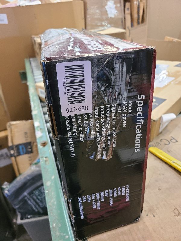 Photo 1 of 1200W Subwoofer, Slim Underseat Car Subwoofer and Amp Package with Ambient Light, Individual Control for Low Pass/Gain/Boost Bass, Loud Stereo Sound, Deep Bass Perfect for Truck/SUV/Jeep/MPV (Black)