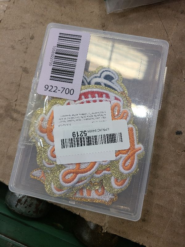 Photo 1 of 12pcs Game Day Patches, 2 Styles Polyester Thread Gold Edges Sports Iron On Patches Creative Embroidery Appliques for DIY Clothes Hats Pants Backpacks (3 Colors)