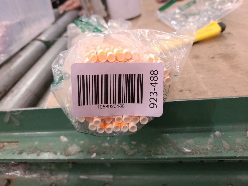 Photo 1 of 100 Pcs Orange Straws,7.76 inch Disposable Drinking Straws Orange Striped Paper Straws for Drinking Baby Gender Reveal Party Restaurant Juice, Coffee Cold Drinks, Dessert and DIY Decoration