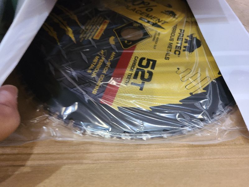 Photo 1 of 10 Inch Table Saw Blades, 52 Tooth Stainless Steel and Metal Cutting Circular Saw Blade with 1" Arbor, Teflon Anti-Stick, No Heat & No Burrs, Carbide-Tipped TCT Blade for Cold Metal Cutting