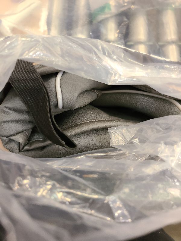 Photo 1 of 1 Pack PU Leather Quilting Front Car Seat Cover, Anti-Slip Full Wrap-Around Bottom Seat Protector Cushion with Storage Pocket, Universal Fit for Most Vehicles