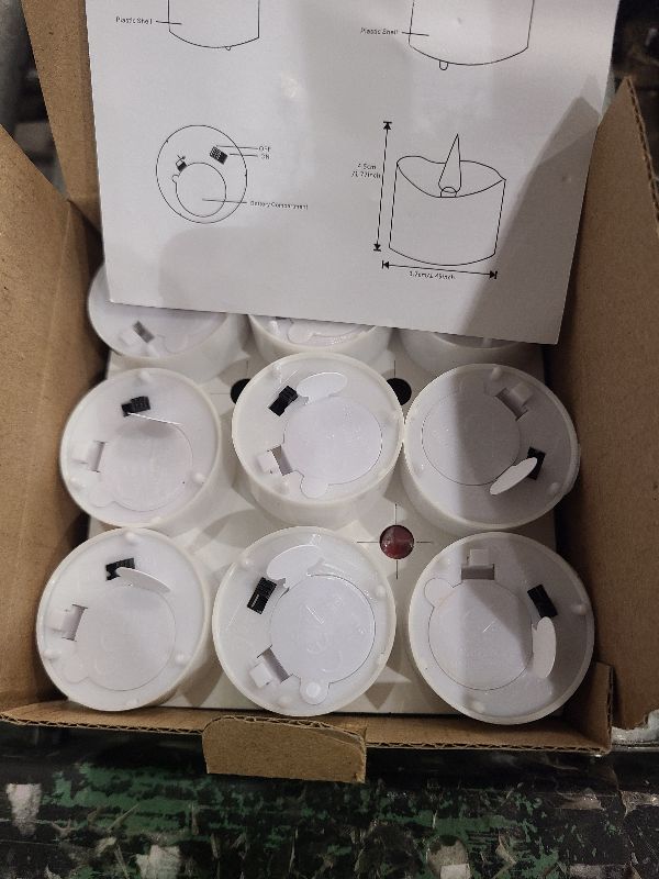 Photo 1 of 12 Pack Timer Flameless Led Tea Lights Candles, Flickering Battery Operated Timer tealights Candles,Built-in 6Hours,6 Hours On and 18 Hours Off in 24 Hours Cycle Automatically in Warm Yellow