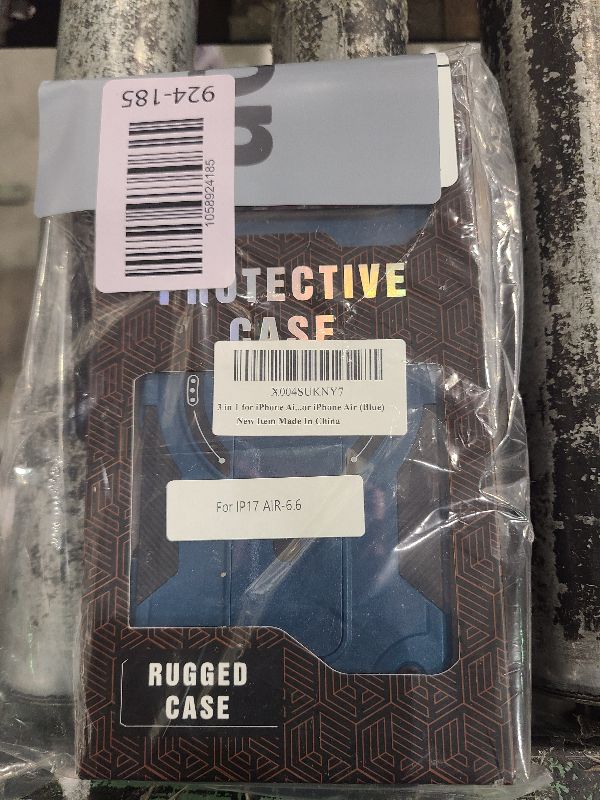 Photo 1 of 3 in 1 for iPhone Air Case [Compatible with MagSafe] [Invisible Kickstand] [HD Screen Protector] [Camera Lens Protector], Protective Magnetic Phone Cover for iPhone 17 Air (Blue)