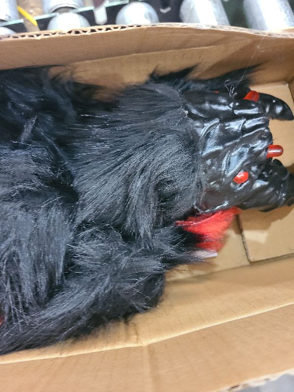 Photo 1 of [ Sound Activated ] 35" Walking Spider Halloween Decorations Outdoor Light Up Red Eyes Creepy Sound Battery Operated Realistic Giant Spider for Front Porch Yard Gardens Lawns Halloween Party Favors