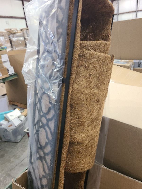 Photo 1 of 2 Pack 24 Inch Window Boxes Planters Railing Planter Box with Adjustable Brackets for Porch Fence Patio Balcony Hanging Flower Baskets with Coco Liners for Outdoor Garden Décor - Black