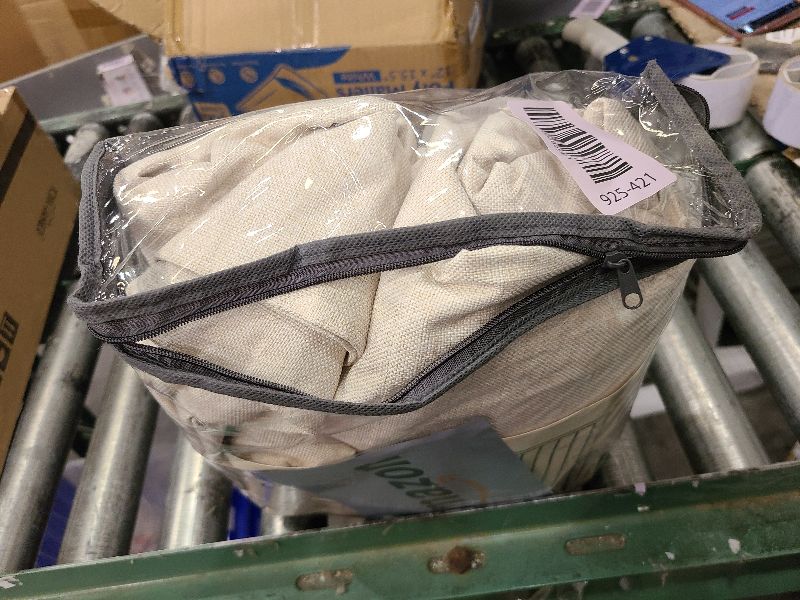 Photo 1 of 100% Blackout Shield Linen Blackout Curtains for Bedroom 96 Inches Long, Back Tab/Rod Pocket Living Room Drapes, Thermal Insulated Blackout Curtains 2 Panels Set, 50" W x 96" L,Cream