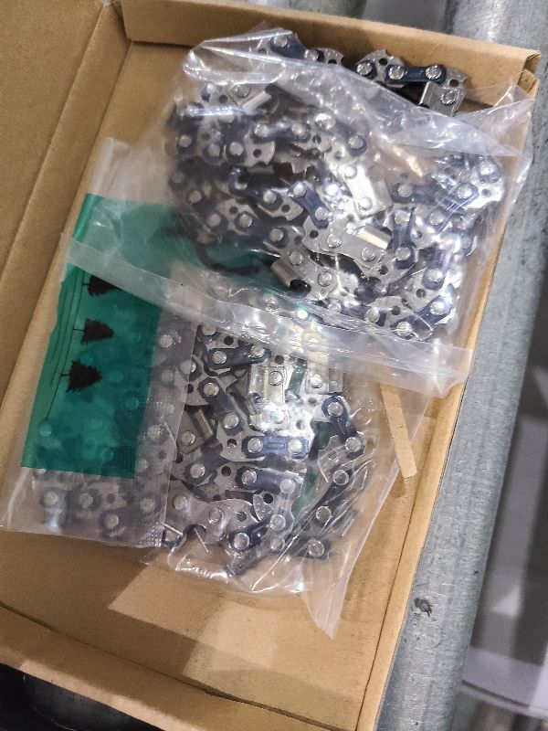 Photo 1 of 10 Inch Chainsaw Chain S40 3/8" LP Pitch .050" Gauge 40 Drive Links, 10-inch Replacement Chains Compatible with Remington, Greenwork, Sunjoe, Worx, Craftsman Pole Saw-2 Packs