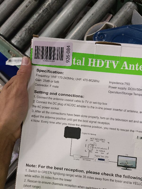 Photo 1 of 2025 Upgraded TV Antenna Indoor, 1900+ Miles Digital Antenna for Smart TV for Local Channels, Long Range Indoor HDTV Antenna with Amplifier Signal Booster Support 8K 4K 1080p