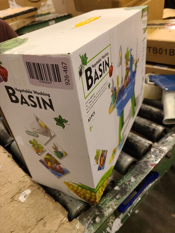 Photo 1 of 2026 Upgraded Toddler Sand Water Table Toy with Electric Water Pump, Kids Sand Water with Faucet/Play Food Accessories/Fishing Toy, Kitchen Play Sink Toys for Girl Boy Age 3+ (Blue)