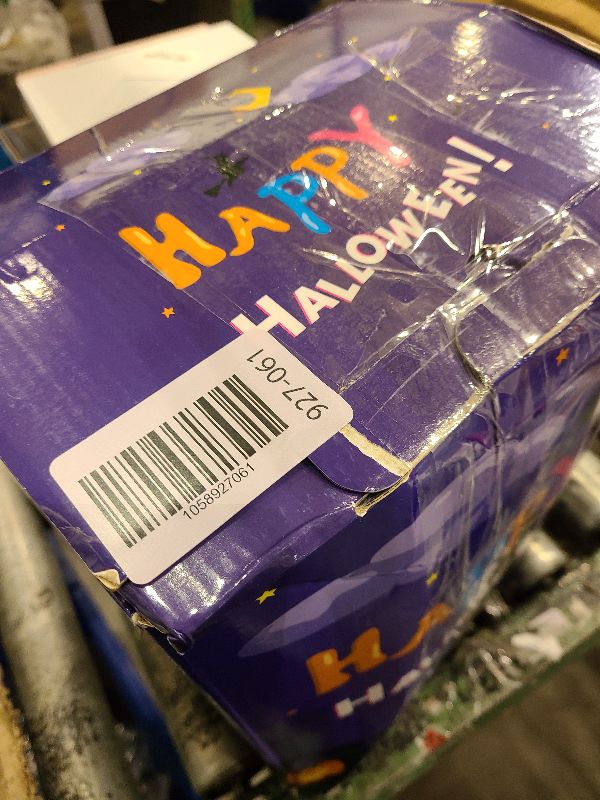 Photo 1 of 12FT Halloween Inflatables Giant Ghost with Wings Outdoor Decorations Colorful Flashing and Flame Lighting Blow Up Yard for Halloween Outdoor Yard Decorations, Garden, Lawn, Indoor