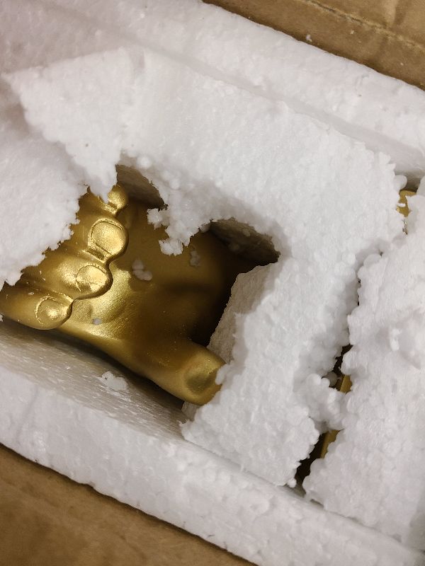 Photo 1 of 1Pair/2Piece Gold Heart Hands Book Ends, Heavy Duty Resin Decorative Bookends for Shelves, Non-Skid Book Holders for Home Office