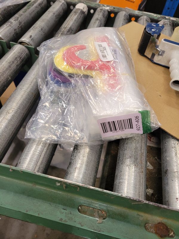 Photo 1 of 24 Pack Hanging Storage Bags, Headphone Storage Bags, Colorful Large Hook 10 x 12.5-inch Clear Plastic Bags for Classroom, Library, and Pharmacy Use