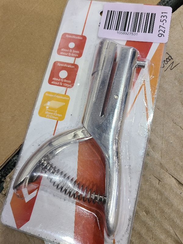 Photo 1 of 1/4 inch Hole Punch,Single Heavy Duty Hole Punches Paper Punch Portable Hand Held Long Hole Punch Small Hole Puncher Single for Tags Paper Cards Plastic Cardboard (1/4''-6MM Hole)