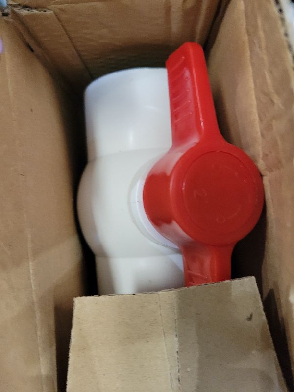Photo 1 of 2" PVC Ball Valve Water Pipe Shut-off Valve Socket with Red T-Handle for Cold Water Supply lines, Irrigation Pipe fitting System(Socket x Socket), Schedule 40