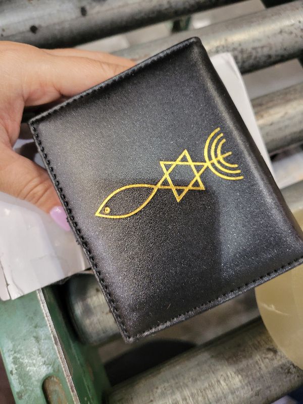 Photo 1 of 3 ARCHES USA Messianic Portable Communion Set - Travel Essentials for 2 with Leather Bag, Communion Cups and Wafer Set & Juice Vial - Hebraic Roots Kit for Spiritual Journeys