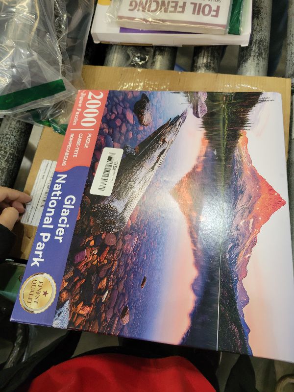 Photo 1 of 2000 Piece Jigsaw Puzzle for Adults – Glacier National Park, Redwood Forest & Mountain Landscape – Large Nature Puzzle, Challenging & Eco-Friendly, 39" x 28"