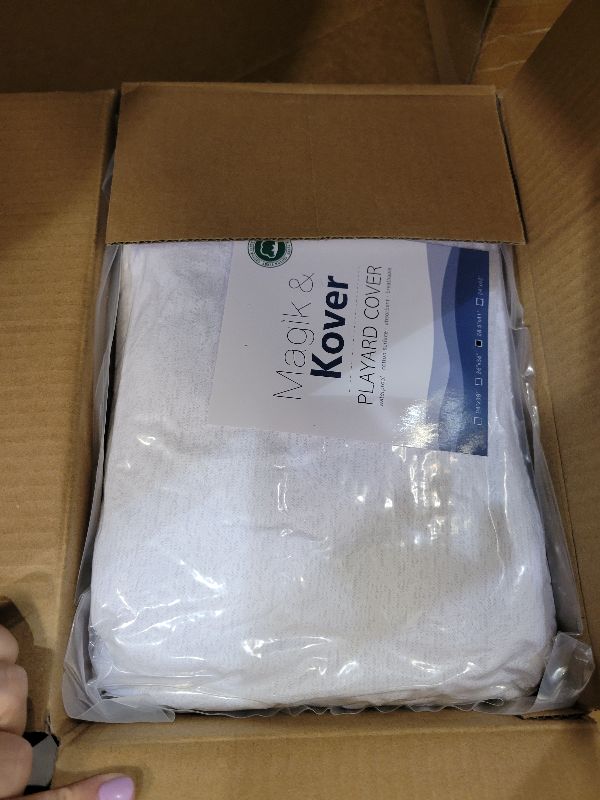 Photo 1 of 2 Pack Waterproof Pack and Play Mattress Protector Covers 28.5" x 41" for 4moms Breeze Playard Pad, Fit for 4moms Breeze Plus & Go Portable Playard, Quilted Cotton Terry Surface