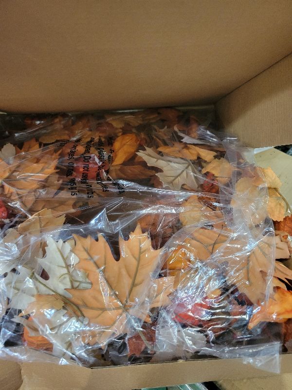 Photo 1 of 22 inch Artificial Fall Wreath Maple Leaf Wreath with Cape Gooseberry for Front Door Indoor Outdoor Farmhouse Home Wall Window Festival Wedding Decor